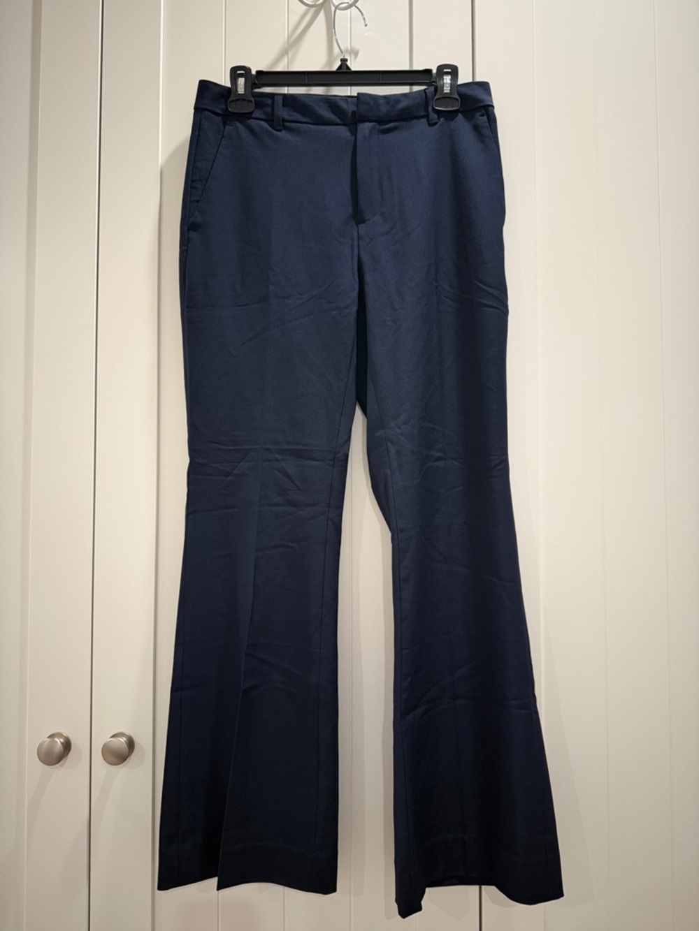 Banana Republic Navy Blue Wide-Leg Trousers